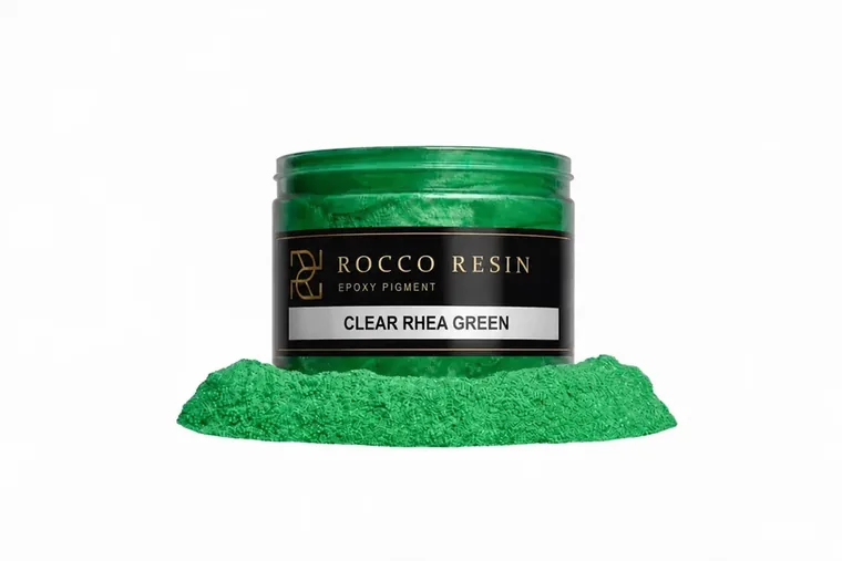 Clear Rhea Green, pigmentkleur voor epoxy gietvloeren