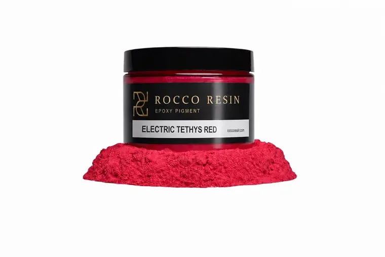 Electric Tethys Red, pigmentkleur voor epoxy gietvloeren