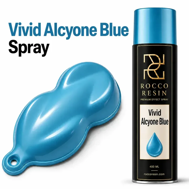 Vivid Alcyone Blue, spraykleur voor epoxy gietvloeren