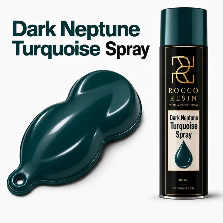 Dark Neptune Turquoise, spraykleur voor epoxy gietvloeren