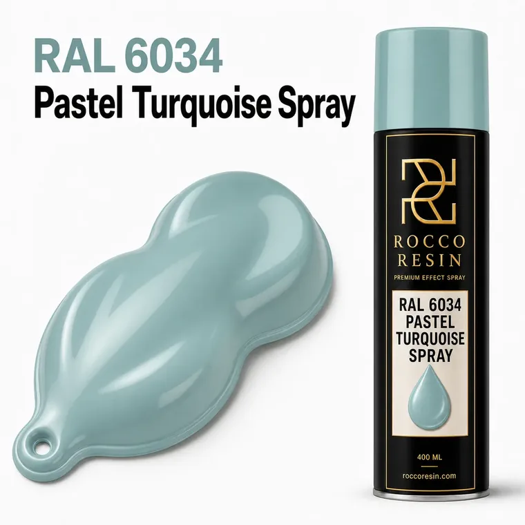 Radiant Earth Turquoise, spraykleur voor epoxy gietvloeren