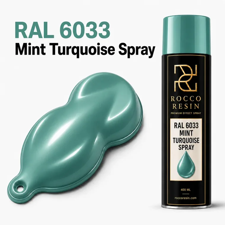 Rich Jupiter Turquoise, spraykleur voor epoxy gietvloeren