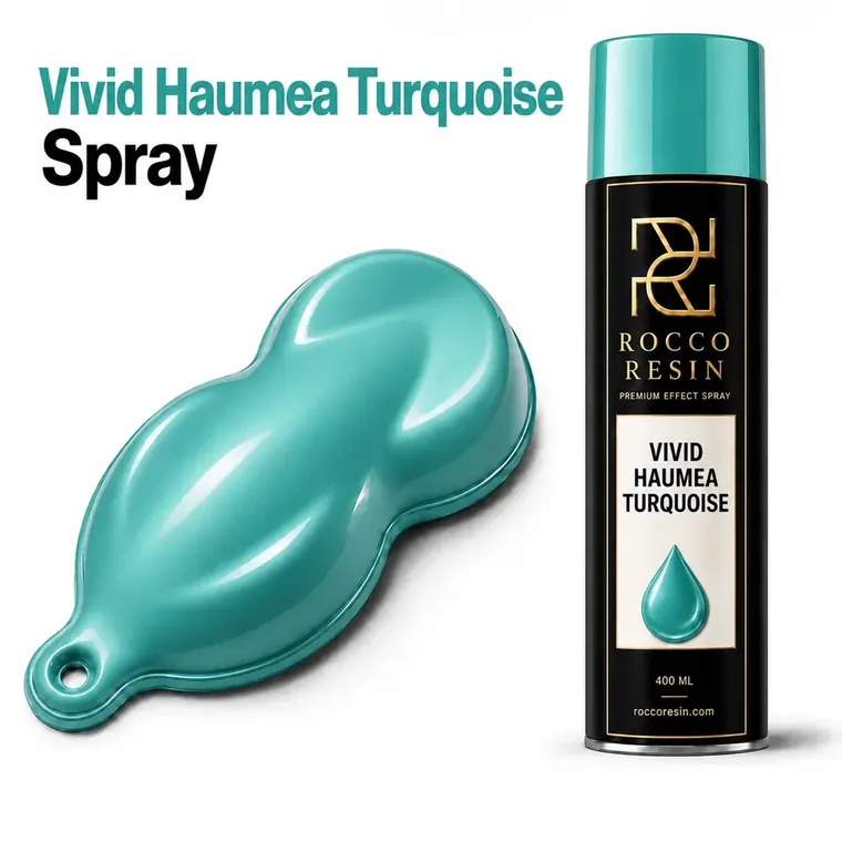 Vivid Haumea Turquoise, spraykleur voor epoxy gietvloeren