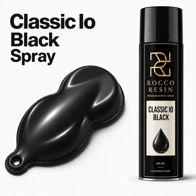 Classic Io Black, spraykleur voor epoxy gietvloeren