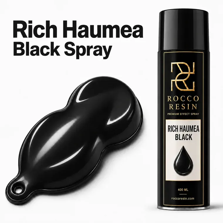 Rich Haumea Black, spraykleur voor epoxy gietvloeren