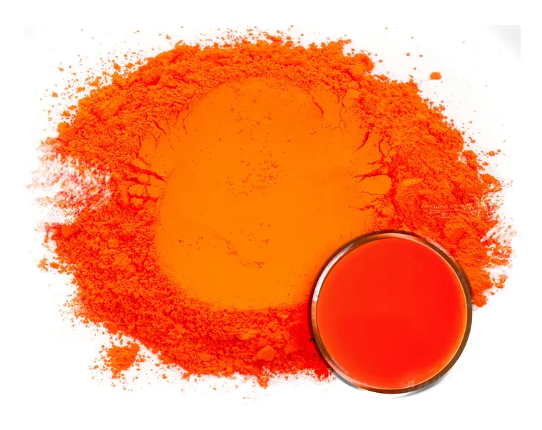 Brilliant Mimas Orange, pigmentkleur voor epoxy gietvloeren